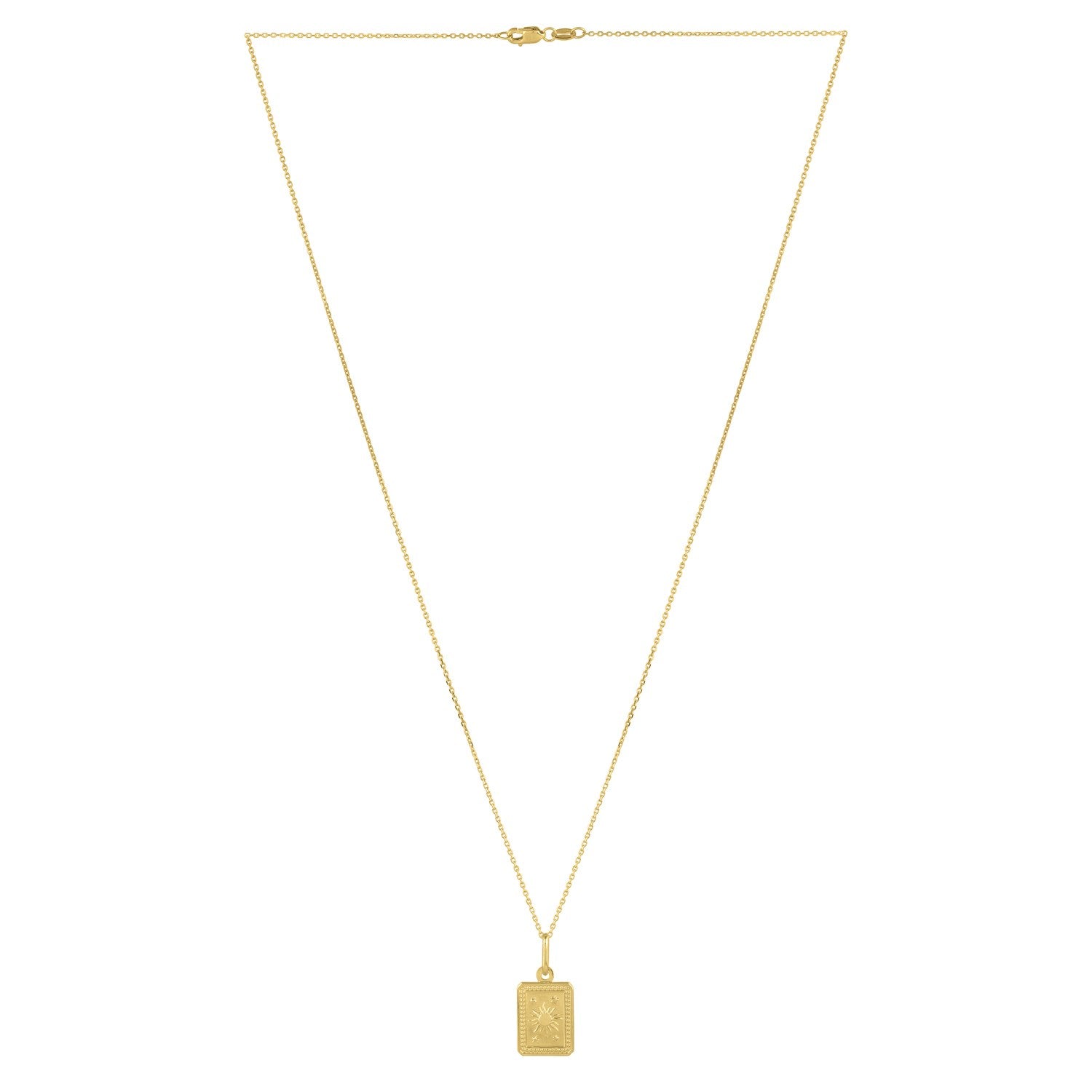 Collar Sol y Estrellas en Oro Amarillo de 14K