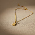 Moon and Stars Necklace in 14K Yellow Gold