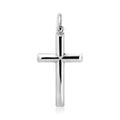 Sterling Silver Polished Bar Cross Pendant