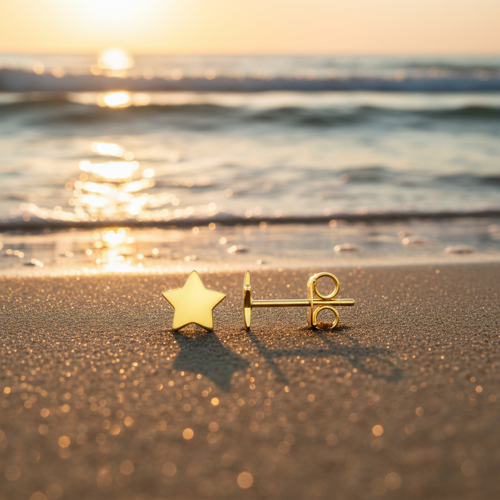 Celestial Star Earrings — Beach Editorial