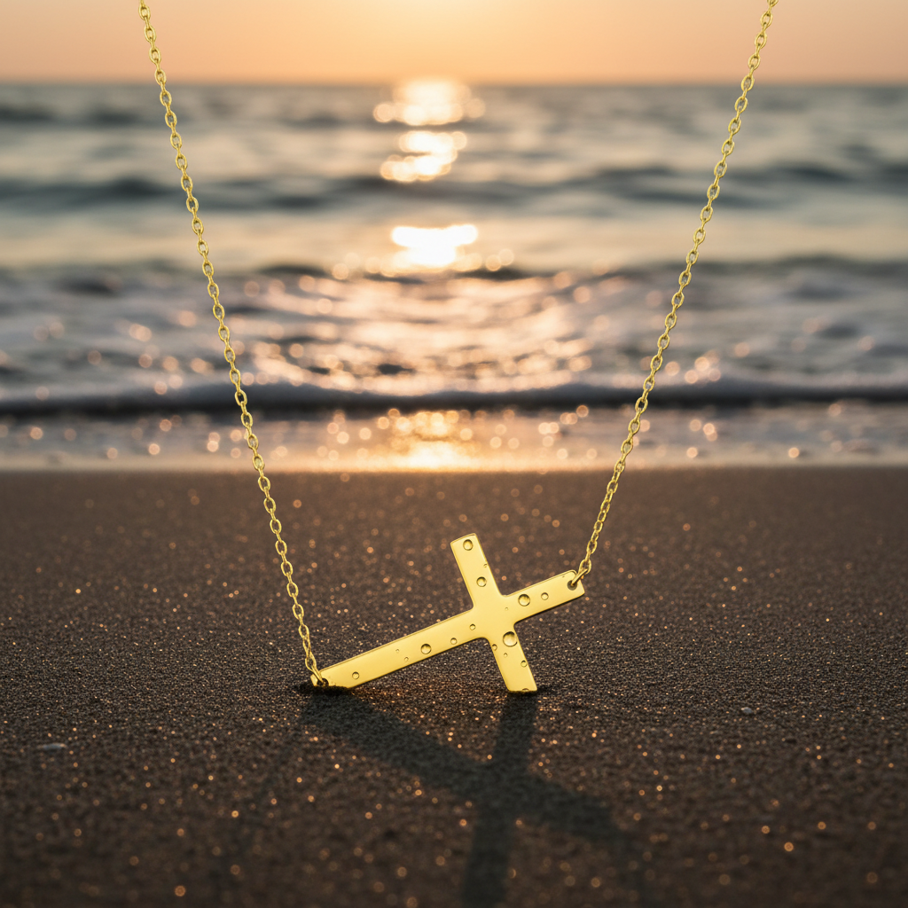 Plain Cross Motif Necklace